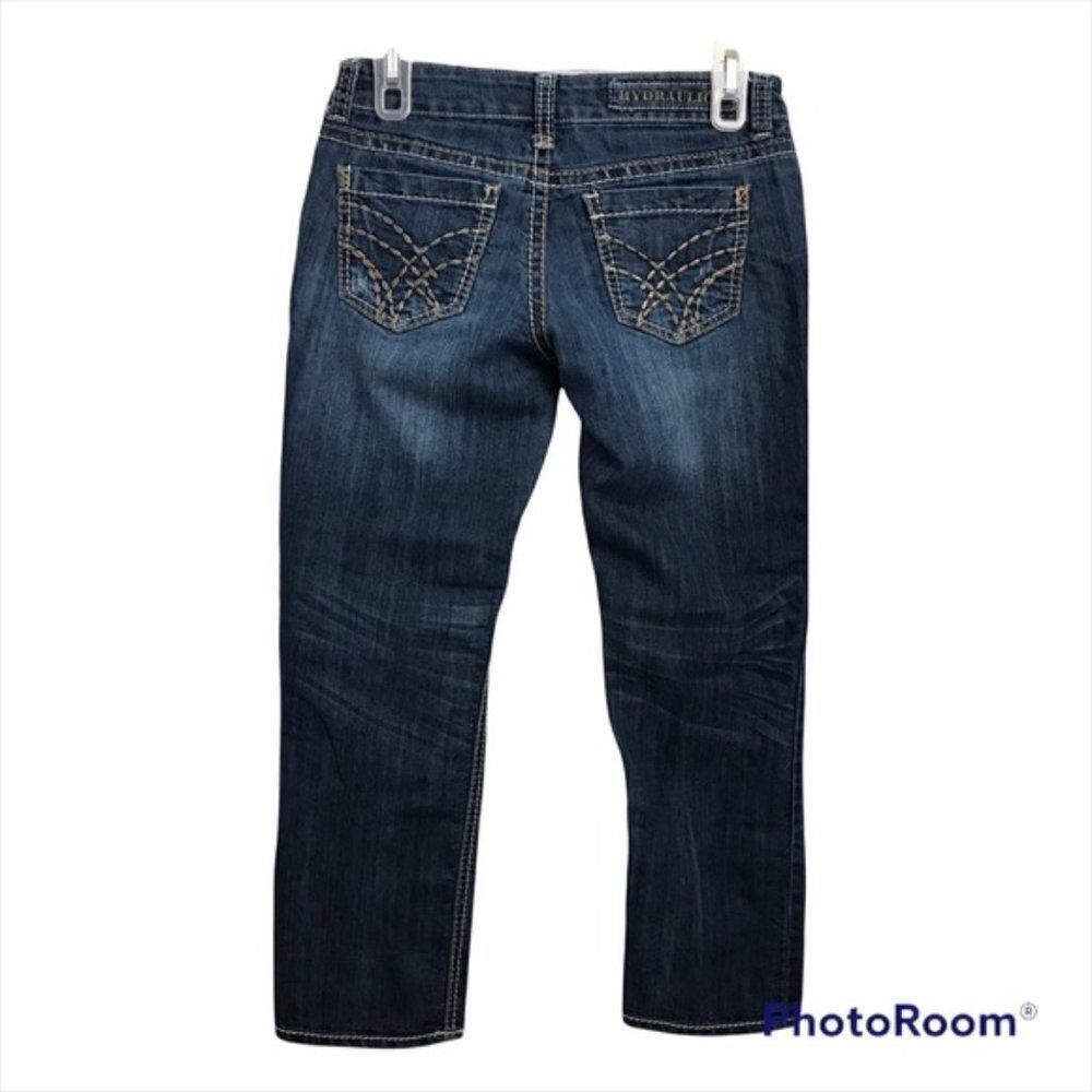 HYDRAULIC / Dark Wash Capri Jeans size 5/6 - Picture 4 of 12